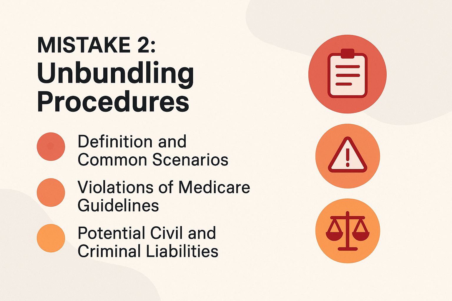 Mistake 2: Unbundling Procedures