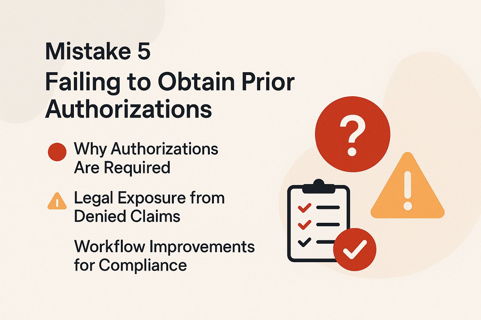 Mistake 5: Failing to Obtain Prior Authorizations